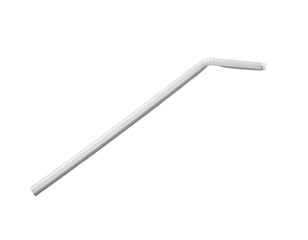 White drinking straw angled diagonally