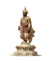 Fototapeta premium Majestic statue of a historical figure cultural heritage site sculpture perspective isolated on transparent background, png
