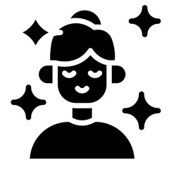  For all skin types icon glyph style vector illustration