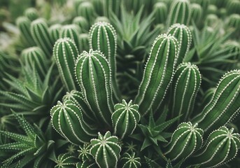 Closeup of Succulent Plants.
