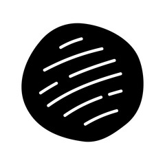 Traditional Pita Flatbread Cuisine Glyph Icon