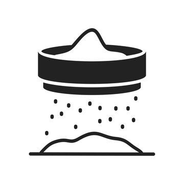 black sifter sieving flour clip art preview