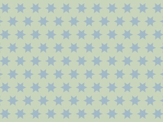 Star pattern in blue and green, simple and seamless.