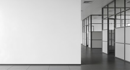 Empty Modern Office Corridor.