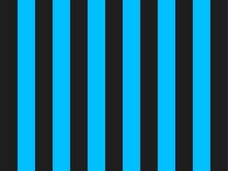 Bold blue and black stripes create a striking abstract pattern.