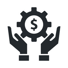 Illustration of simple icon business management