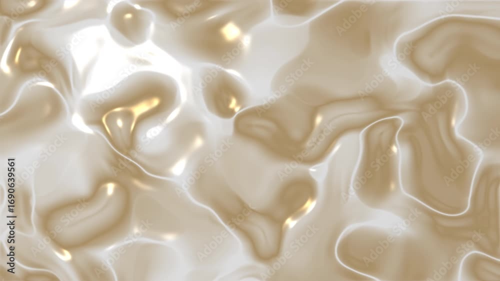Wall mural beige and cream blend in a visually appealing fluid gradient background animation. the smooth glossy
