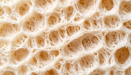 Macro close-up of natural loofah sponge fibers showing porous organic texture. Perfect for backgrounds, cleaning, skincare, and eco-friendly concepts.