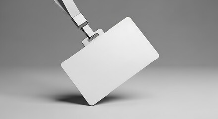 Blank White ID Card Mockup.