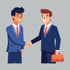 Business relationship handshake vector illustration style