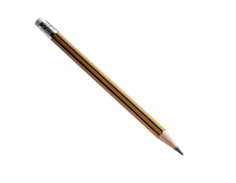 A light brown pencil angled diagonally, showing a graphite point and two darker bands