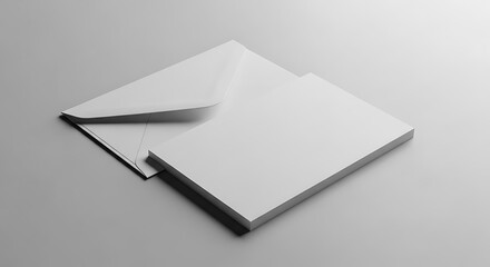 Blank White Notepad, Minimalist Design.