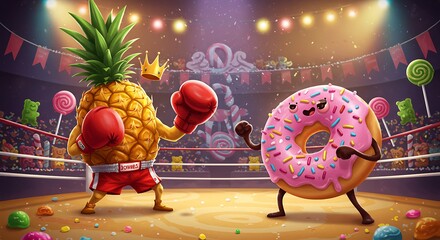 Sweet Showdown: Pineapple vs. Donut