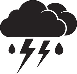 Storm Cloud Vector Icon