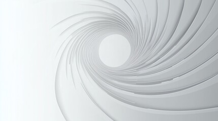 Abstract swirling tunnel in shades of white and gray