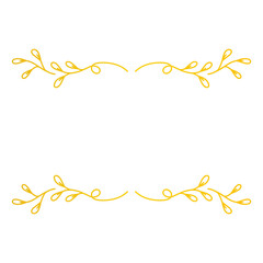 Golden ornamental leaf branch text template – Unique handmade template crafted for invitations, cards, and luxury layouts.

