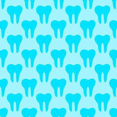 doodle Teeth Pattern background. doodle tooth pattern background. dental seamless pattern background.