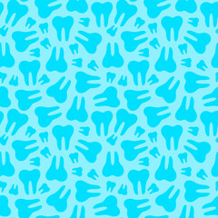doodle Teeth Pattern background. doodle tooth pattern background. dental seamless pattern background.