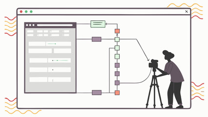 Video Production Workflow Filmmaking Process Content Creator Digital Video Editing Online Workflow Camera Operator Tripod Screen Recording Workflow Diagram Video Editing Software Post Production Film.