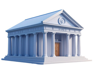 Obraz premium Light gray, classical style building, possibly a bank or temple