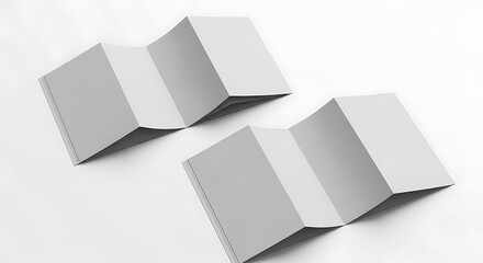 Folded Paper Sheets, Minimalist Design.