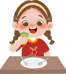 girl eating cake