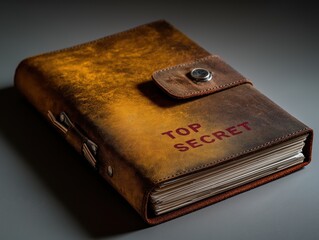Unlock confidential strategies with this vintage journal that embodies secrets, mystery, and top secret insights