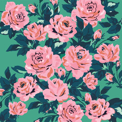 seamless background with roses