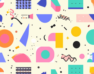 Colorful Geometric Pattern Background with Abstract Shapes.