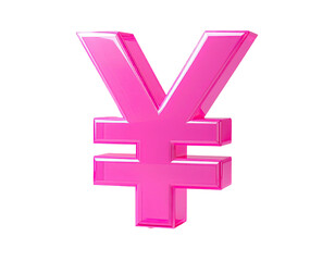 Magenta 3D yen symbol (1)