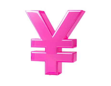 Magenta 3D yen symbol (1)