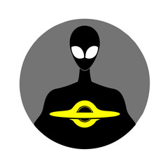 vector illustration of an alien