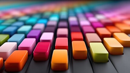 Fototapeta premium Colorful qubit probability distribution heatmap for quantum computing concepts and data visualization