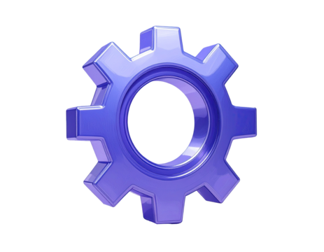 3D rendered, vibrant purple gear icon (1)