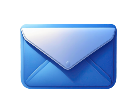 A stylized, light blue email envelope icon