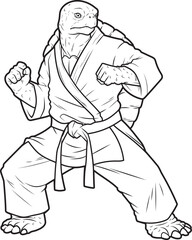 Turtle Karate Martial arts Animal Vector Graphic ArtIllustration