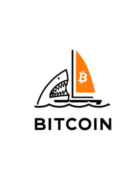 BITCOIN SQUALO LOGO MINIMALE