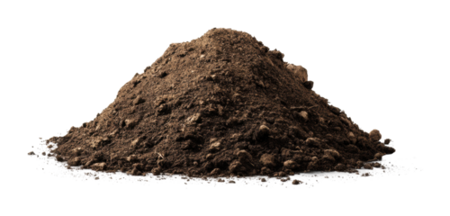 Earthy soil pile for gardening projects nature