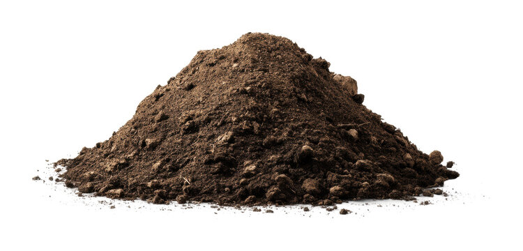 Earthy soil pile for gardening projects nature