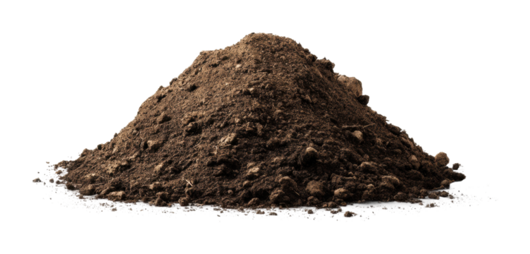 Earthy soil pile for gardening projects nature