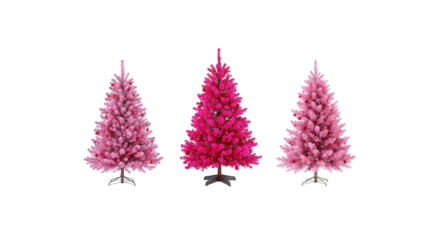 Pink Christmas Tree on transparent background png