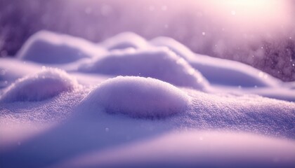 close up of gentle purple snow texture with soft lighting effect