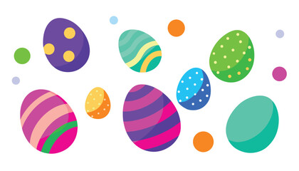 easter eggs seamless pattern