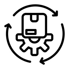 This Supply chain management icon is suitable for Manufacturing, Distribution, and related fields.