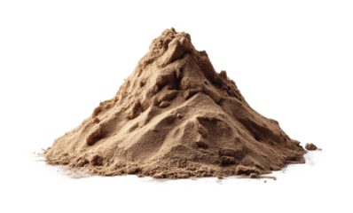 Sand pile construction activity view