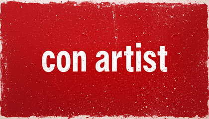 Con Artist Vintage Typography Design with Grunge Texture