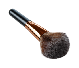 Applying makeup techniques with a blush brush home product