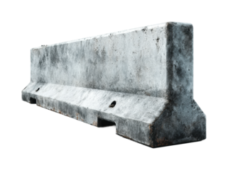 Installation of concrete barriers in urban construction areas