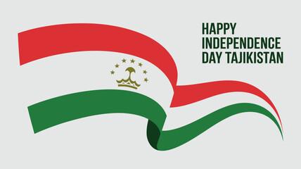 Tajikistan Independence Day National Flag Celebration Illustration