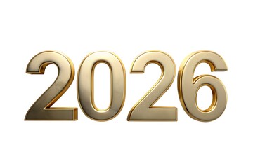 2026 metallic gold numbers bold future design